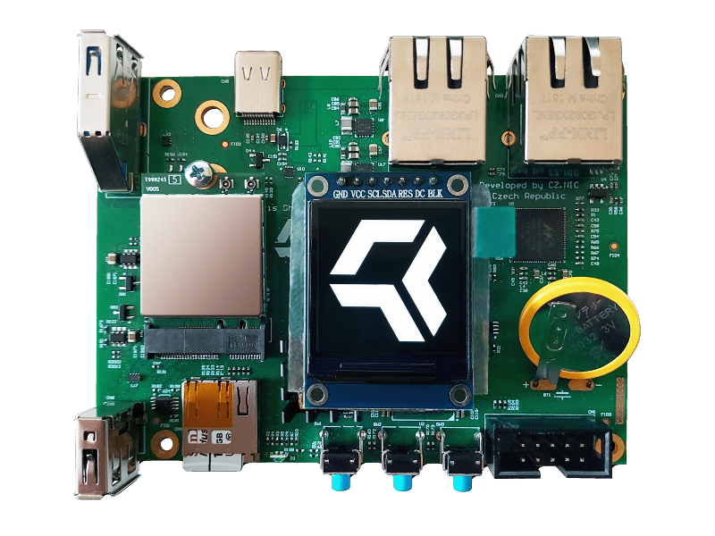 Turris SG1 secure gateway circuit captured from above\ 144x216